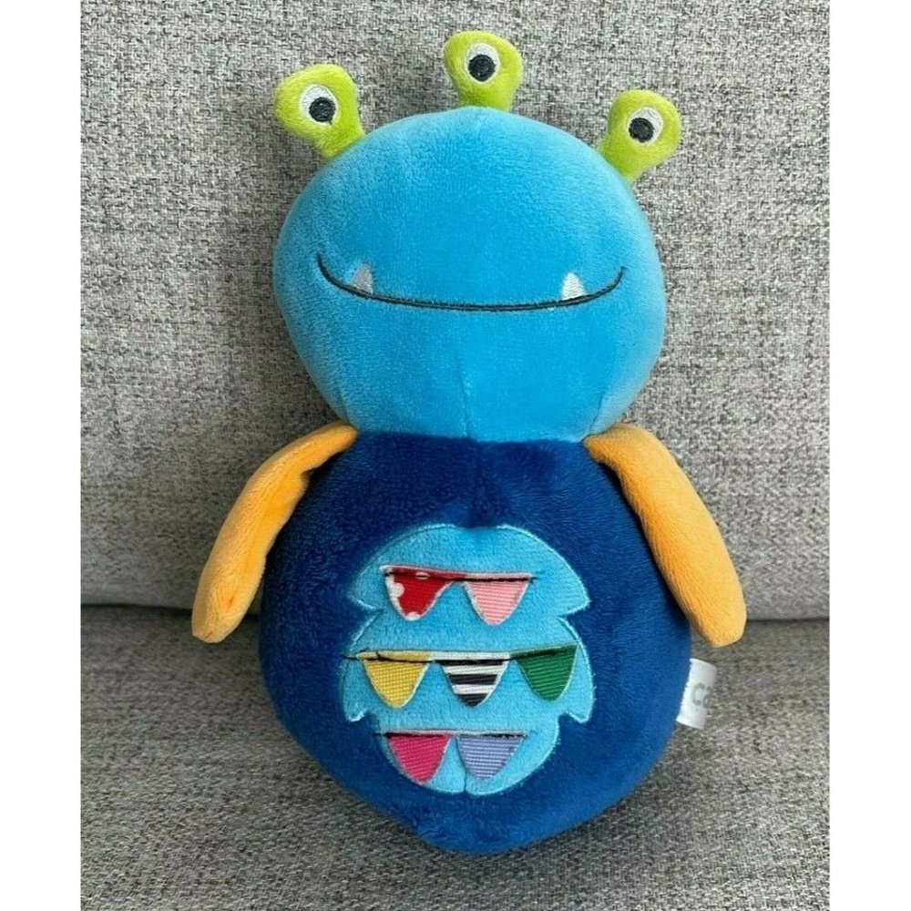 Carter’s Baby 3-eyed Alien Monster Wobble Chime Rattle Stuffed Animal Plush